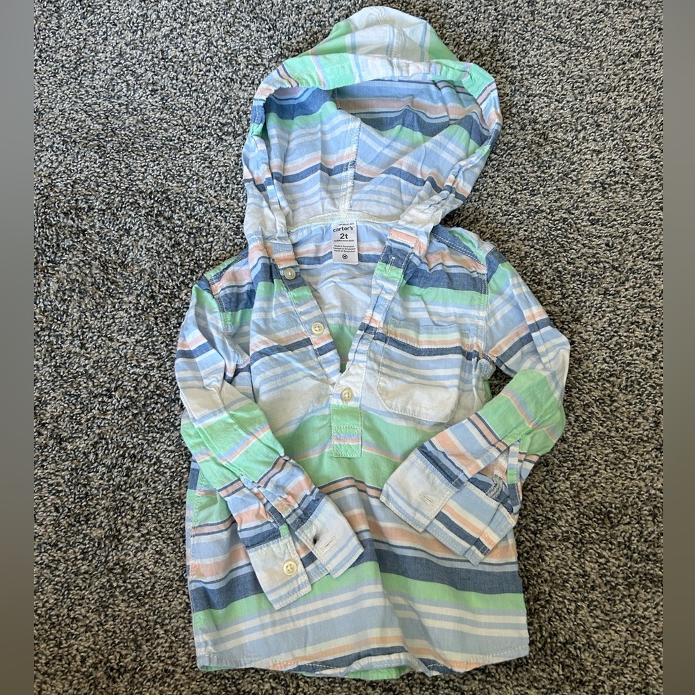 Carter's Multicolor Striped Button Down Shirt